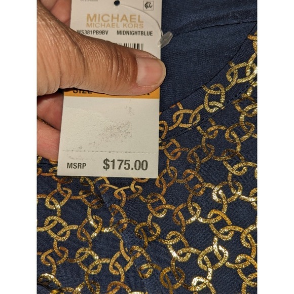 Michael Kors Metallic Twist Front Dress Party Cocktail Plus Size 2X‎ NWT $135 - Picture 10 of 11